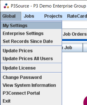"Global Settings"