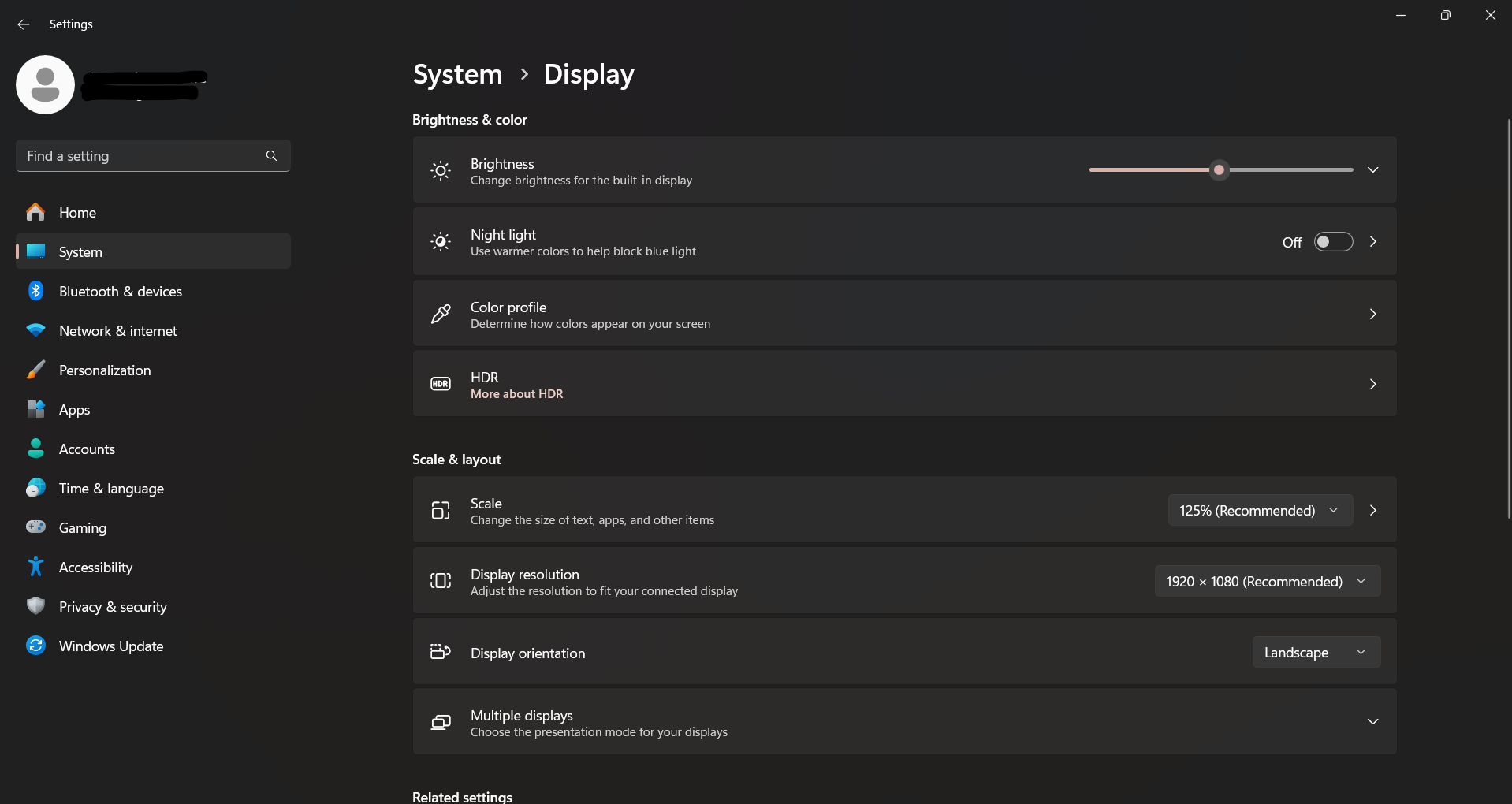 "Scaling and Resolution Settings"